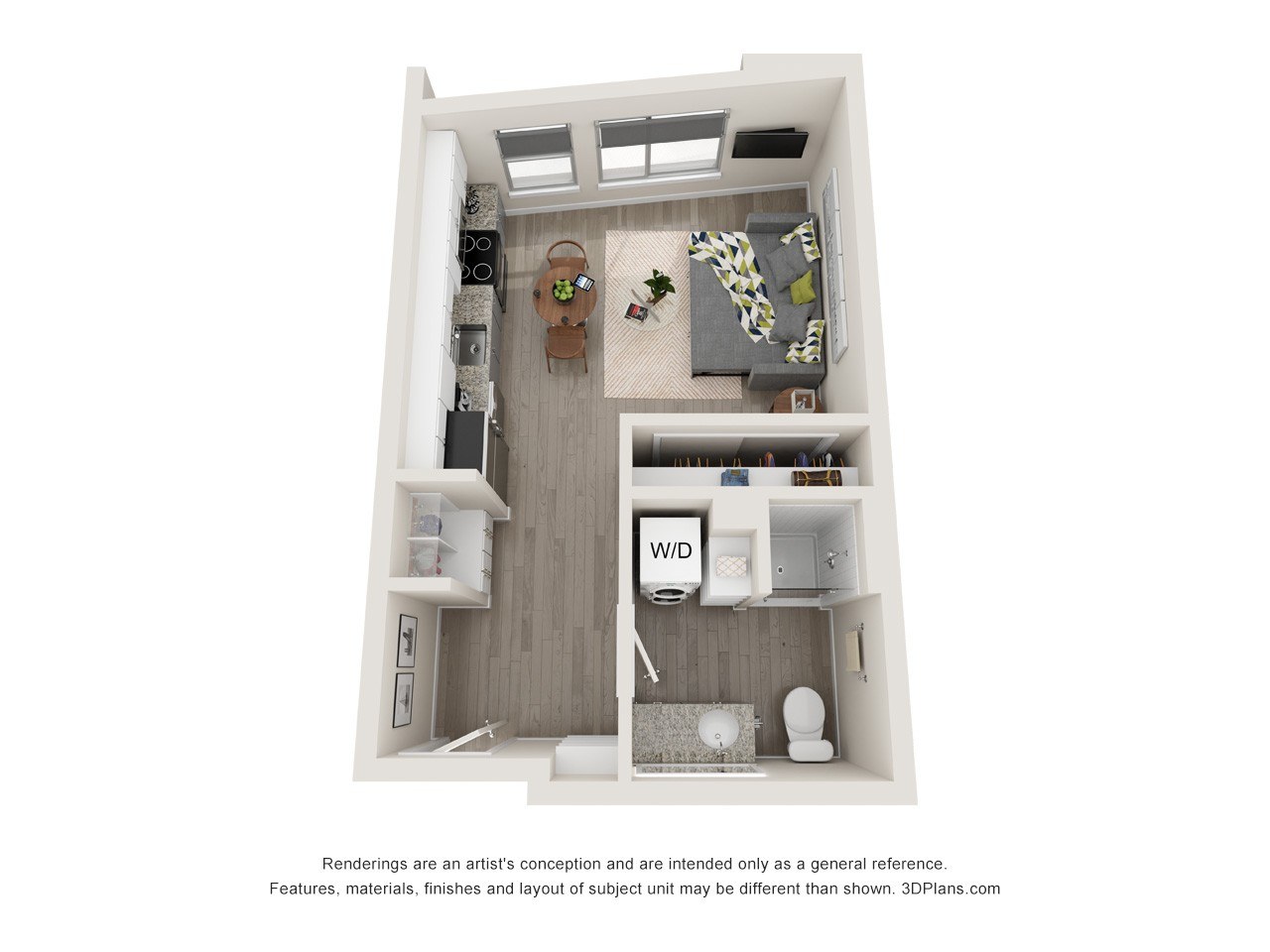 Studio Waitlist floor plan